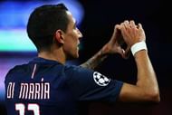 PARIS, FRANCE - OCTOBER 19:  Angel Di Maria of PSG celebrates scoring his teams first goal of the game during the Group A, UEFA Champions League match between Paris Saint-Germain Football Club and Fussball Club Basel 1893 at Parc des Princes on October 19, 2016 in Paris, France.  (Photo by Dean Mouhtaropoulos/Getty Images)